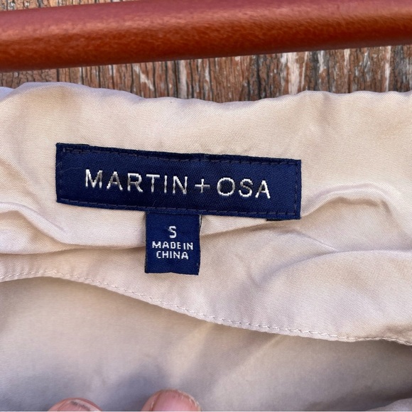 MARTIN & OSA Women’s Cream Gray Silk Crinkle Round Neck Cap Sleeve Blouse Small - Picture 6 of 11